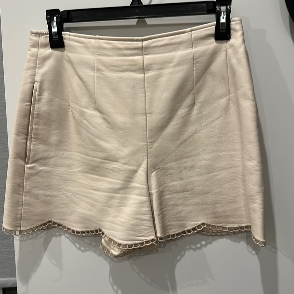 Leather shorts